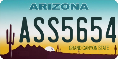 AZ license plate ASS5654