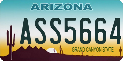 AZ license plate ASS5664