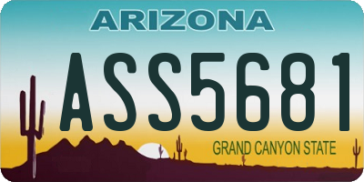 AZ license plate ASS5681