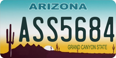 AZ license plate ASS5684