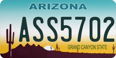 AZ license plate ASS5702