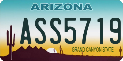 AZ license plate ASS5719