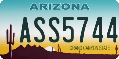 AZ license plate ASS5744