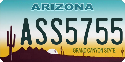AZ license plate ASS5755
