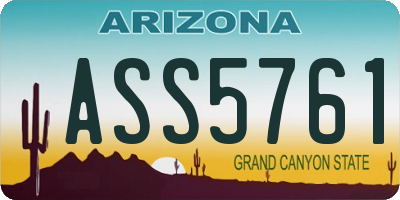 AZ license plate ASS5761