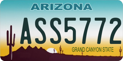 AZ license plate ASS5772