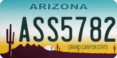 AZ license plate ASS5782
