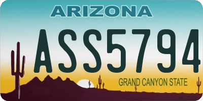 AZ license plate ASS5794