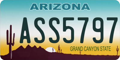 AZ license plate ASS5797