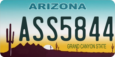 AZ license plate ASS5844