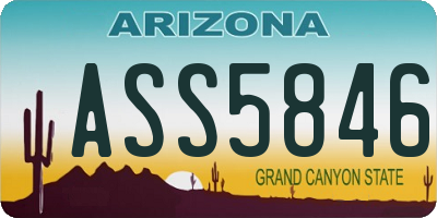 AZ license plate ASS5846