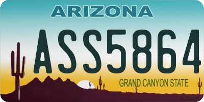 AZ license plate ASS5864