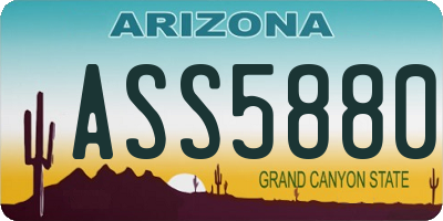 AZ license plate ASS5880