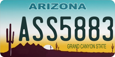 AZ license plate ASS5883