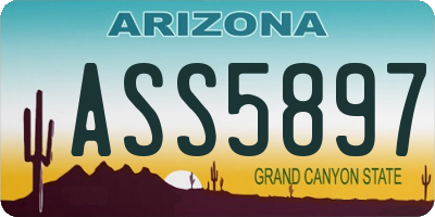 AZ license plate ASS5897