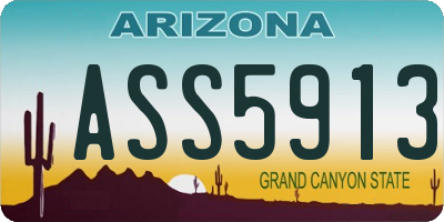AZ license plate ASS5913