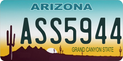 AZ license plate ASS5944