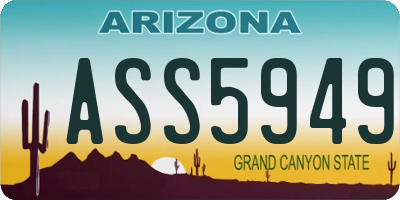 AZ license plate ASS5949