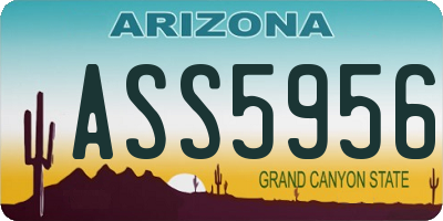 AZ license plate ASS5956