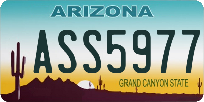 AZ license plate ASS5977