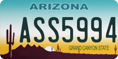 AZ license plate ASS5994
