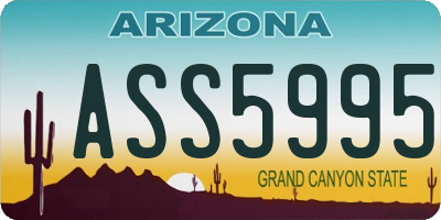 AZ license plate ASS5995