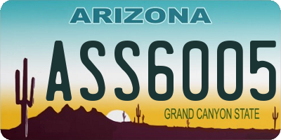 AZ license plate ASS6005