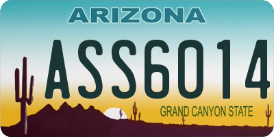 AZ license plate ASS6014