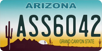 AZ license plate ASS6042