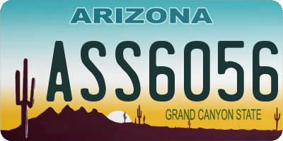 AZ license plate ASS6056