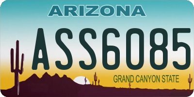 AZ license plate ASS6085