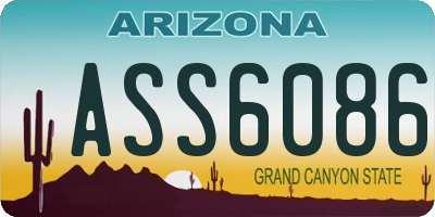 AZ license plate ASS6086