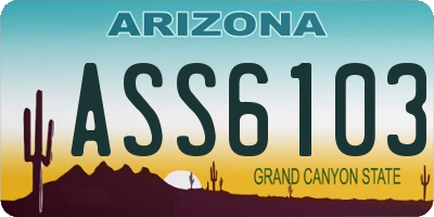 AZ license plate ASS6103
