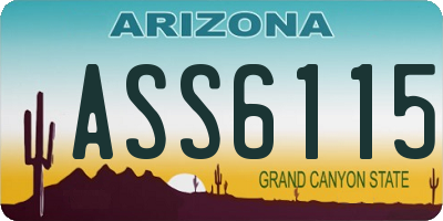 AZ license plate ASS6115