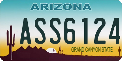 AZ license plate ASS6124