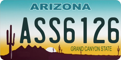 AZ license plate ASS6126