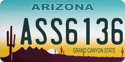 AZ license plate ASS6136