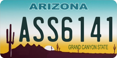 AZ license plate ASS6141