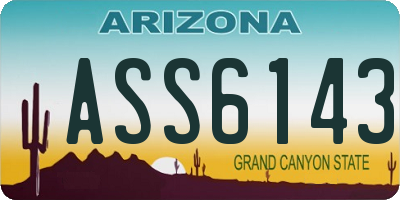 AZ license plate ASS6143