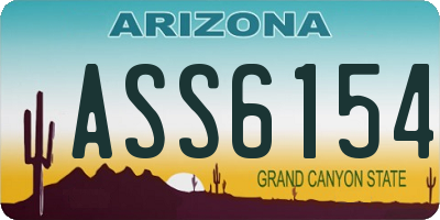 AZ license plate ASS6154