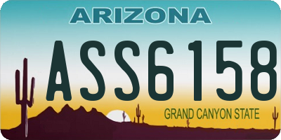 AZ license plate ASS6158