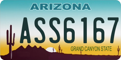 AZ license plate ASS6167