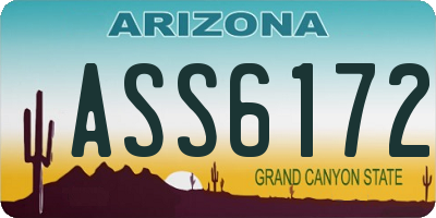AZ license plate ASS6172