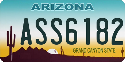 AZ license plate ASS6182