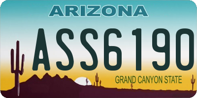 AZ license plate ASS6190