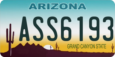 AZ license plate ASS6193