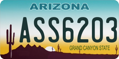 AZ license plate ASS6203