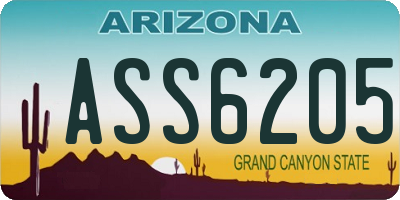 AZ license plate ASS6205