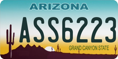 AZ license plate ASS6223