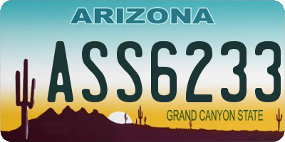 AZ license plate ASS6233